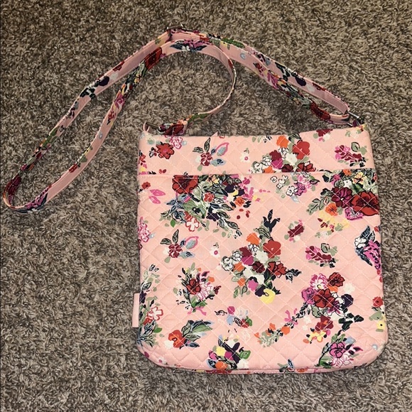 NWOT Vera Bradley Triple Zip Hipster Crossbody Bag Hope Blooms Pink - Picture 4 of 7
